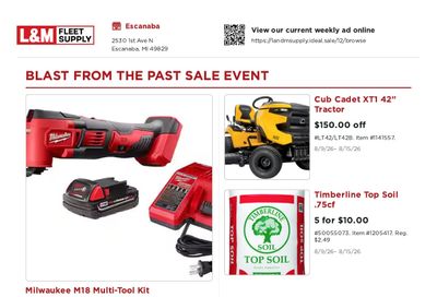 L&M Fleet Supply Weekly Ad August 9 - 15, 2026