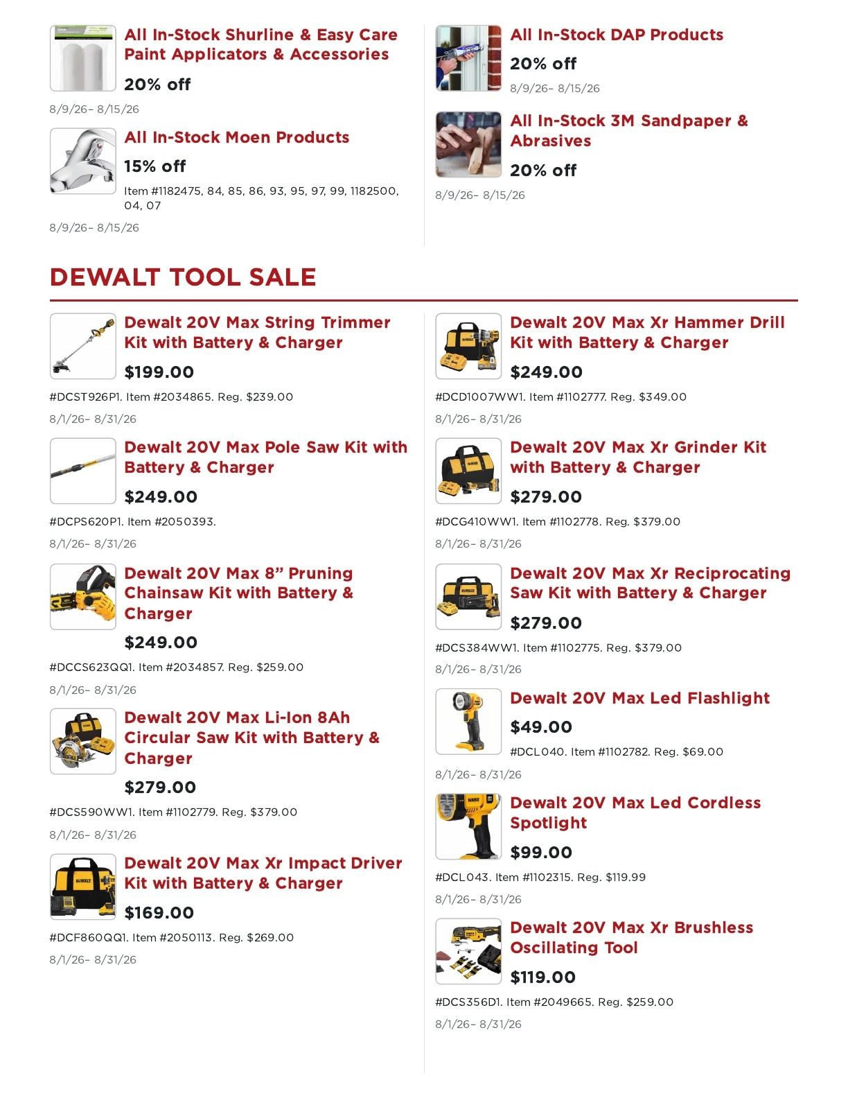 L&M Fleet Supply Weekly Ad August 9 - 15, 2026