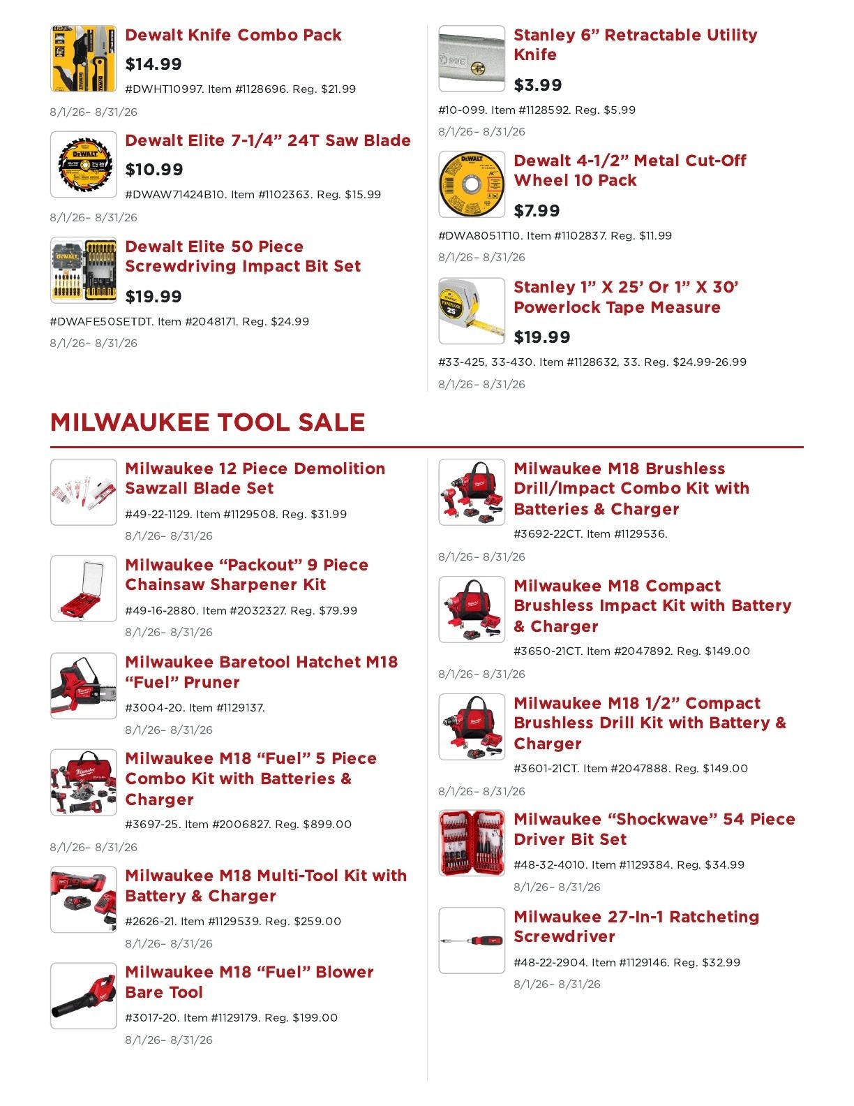 L&M Fleet Supply Weekly Ad August 9 - 15, 2026