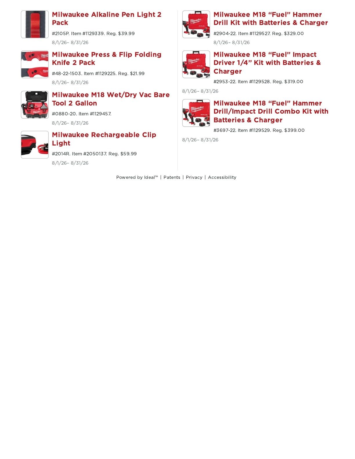 L&M Fleet Supply Weekly Ad August 9 - 15, 2026