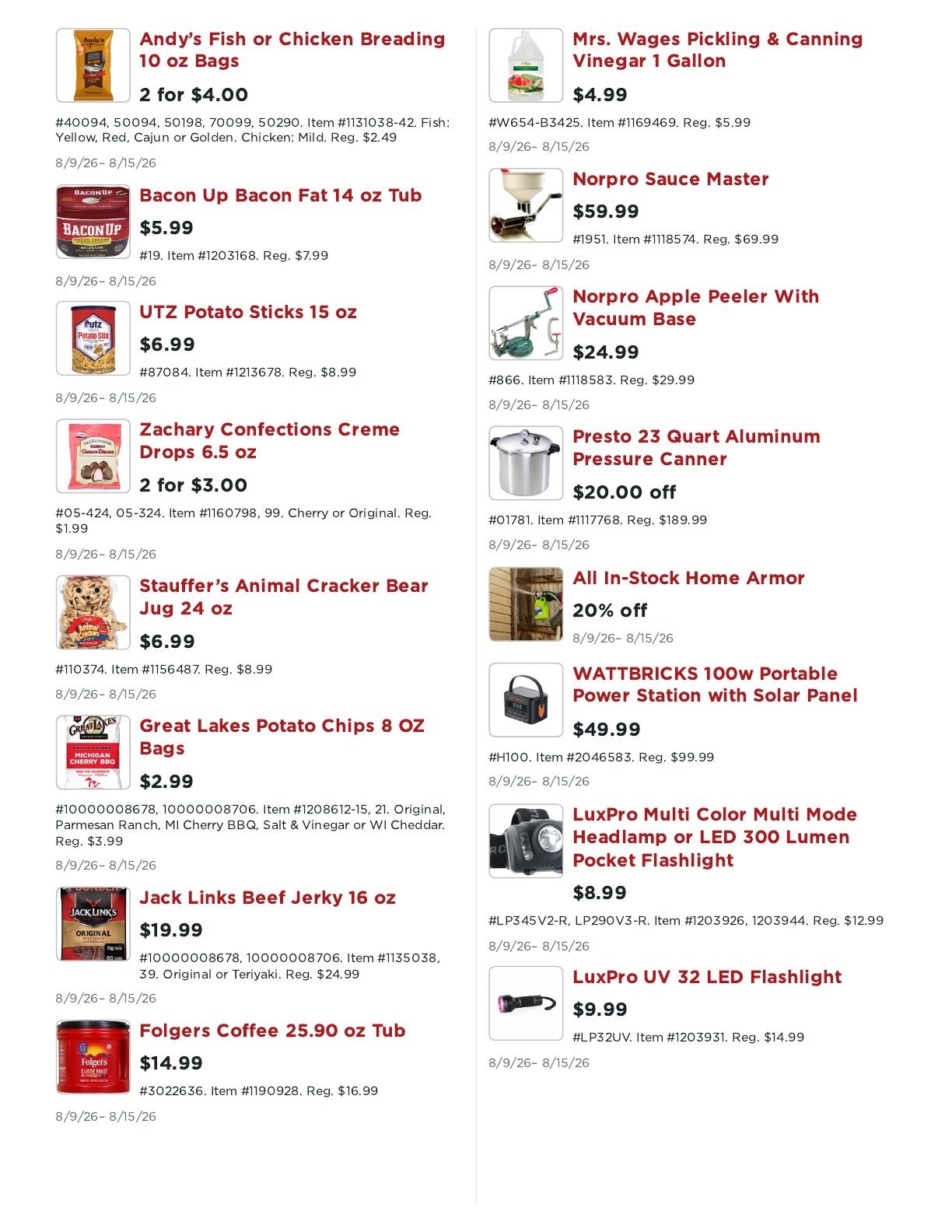 L&M Fleet Supply Weekly Ad August 9 - 15, 2026