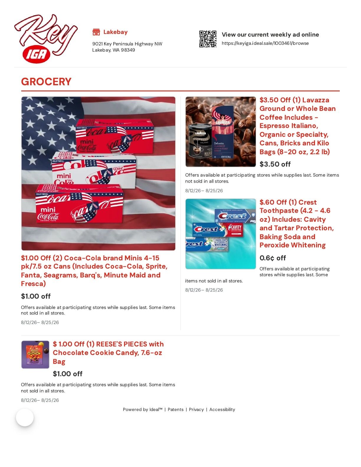 Key IGA Weekly Ad August 12 - 25, 2026