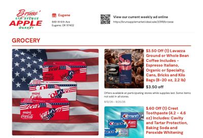 Bruns Apple Market Weekly Ad August 12 - 25, 2026
