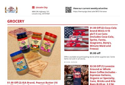 Kenny's IGA Weekly Ad August 12 - 25, 2026