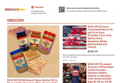 Sheridan Select Market Weekly Ad August 12 - 25, 2026