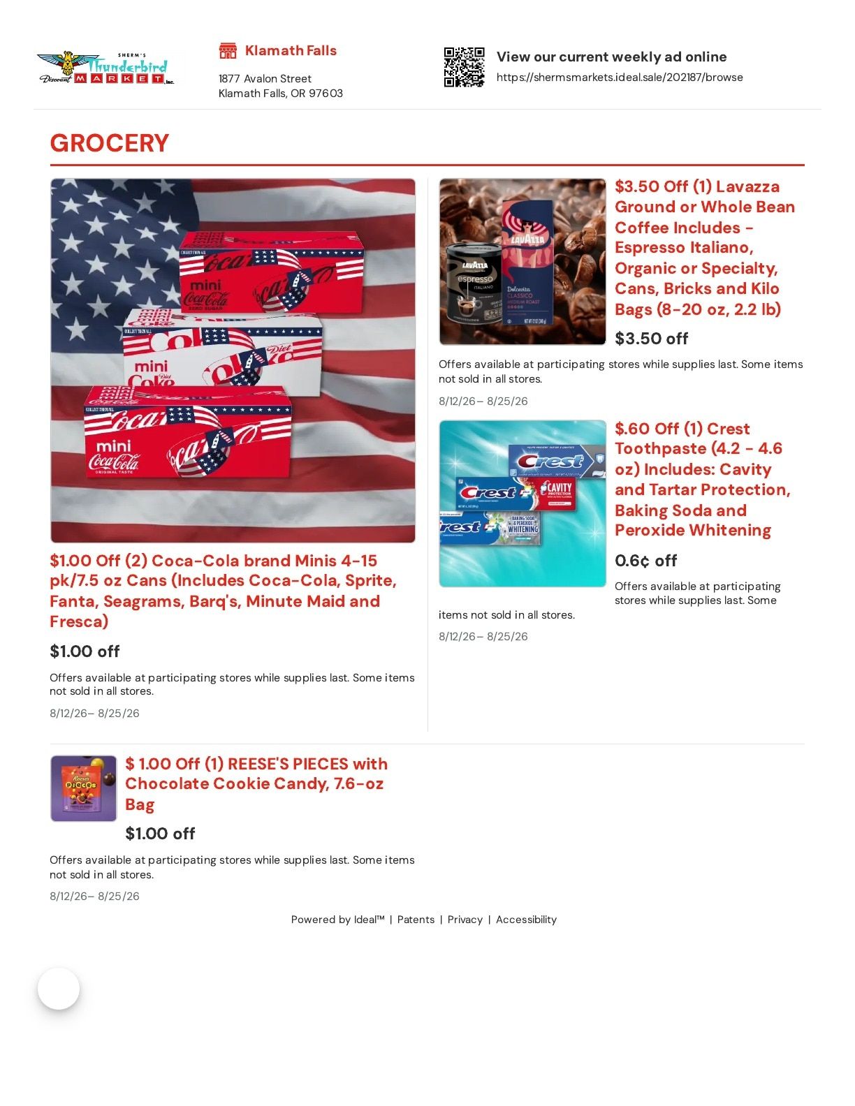 Sherm's Markets Weekly Ad August 12 - 25, 2026