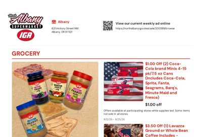 North Albany IGA Weekly Ad August 12 - 25, 2026