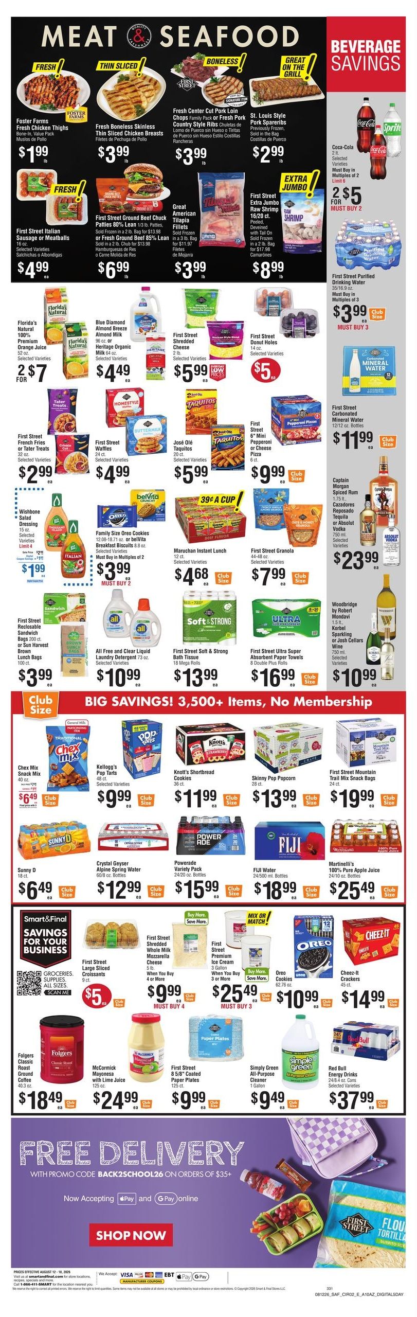 Smart & Final (Apache Junction Area, AZ) Weekly Ad August 12 - 18, 2026