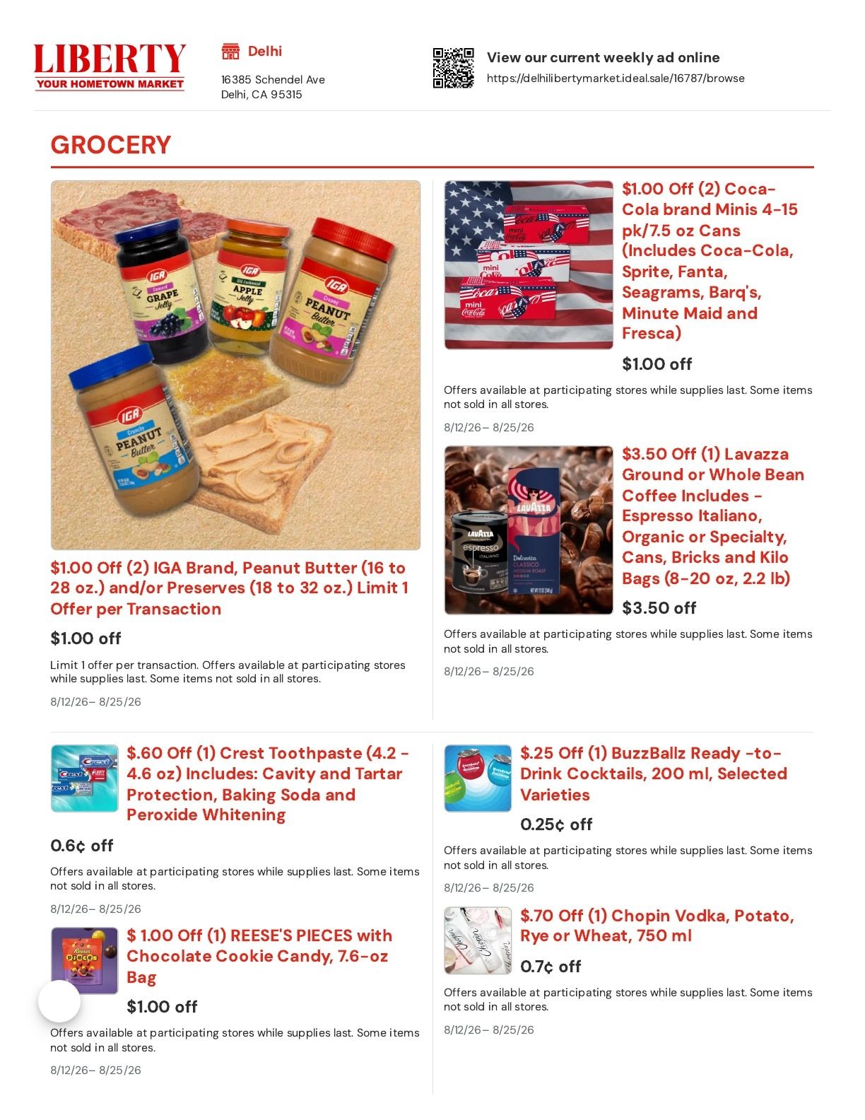 Delhi Liberty Market Weekly Ad August 12 - 25, 2026
