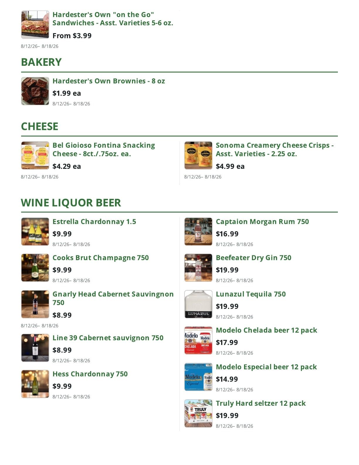 Hardester's Markets Weekly Ad August 12 - 18, 2026
