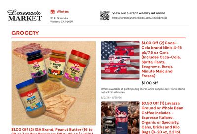 Lorenzo's Town & Country Market Weekly Ad August 12 - 25, 2026