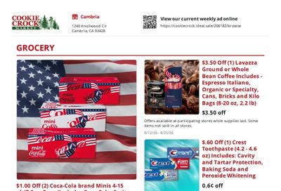 Cookie Crock Market Weekly Ad August 12 - 25, 2026