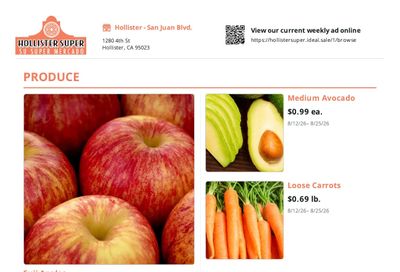 Hollister Super and Windmill Market (California) Weekly Ad August 12 - 25, 2026