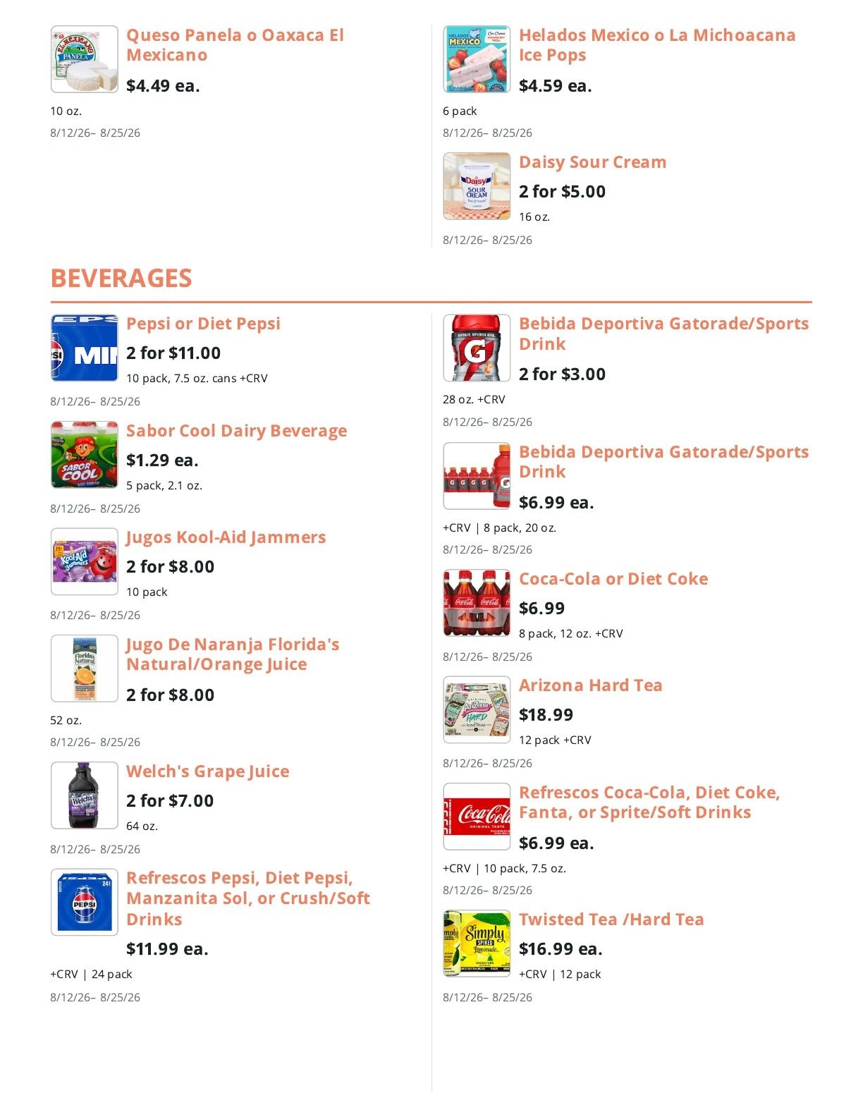 Hollister Super and Windmill Market (California) Weekly Ad August 12 - 25, 2026