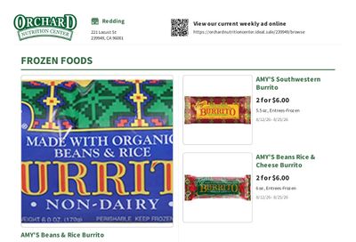 Orchard Nutrition Center Weekly Ad August 12 - 25, 2026