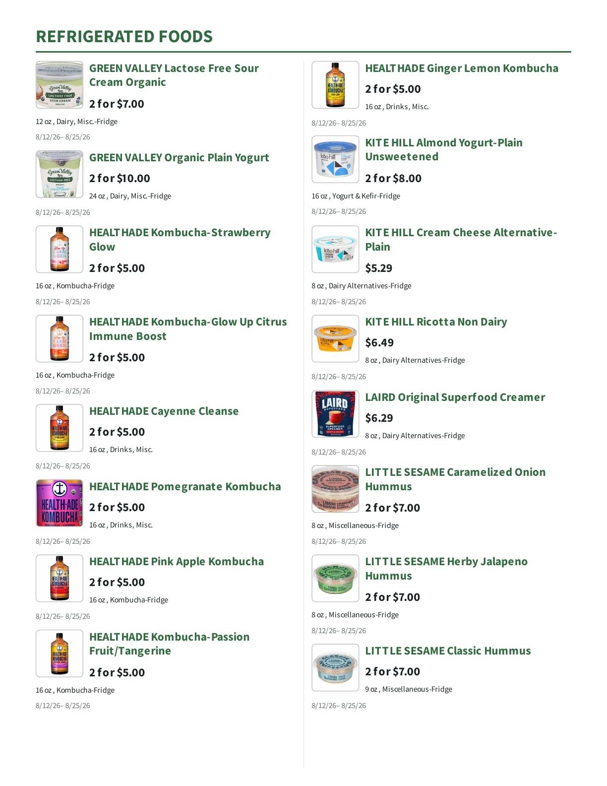 Orchard Nutrition Center Weekly Ad August 12 - 25, 2026