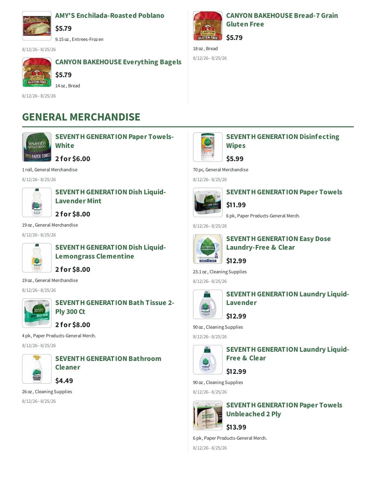 Orchard Nutrition Center Weekly Ad August 12 - 25, 2026