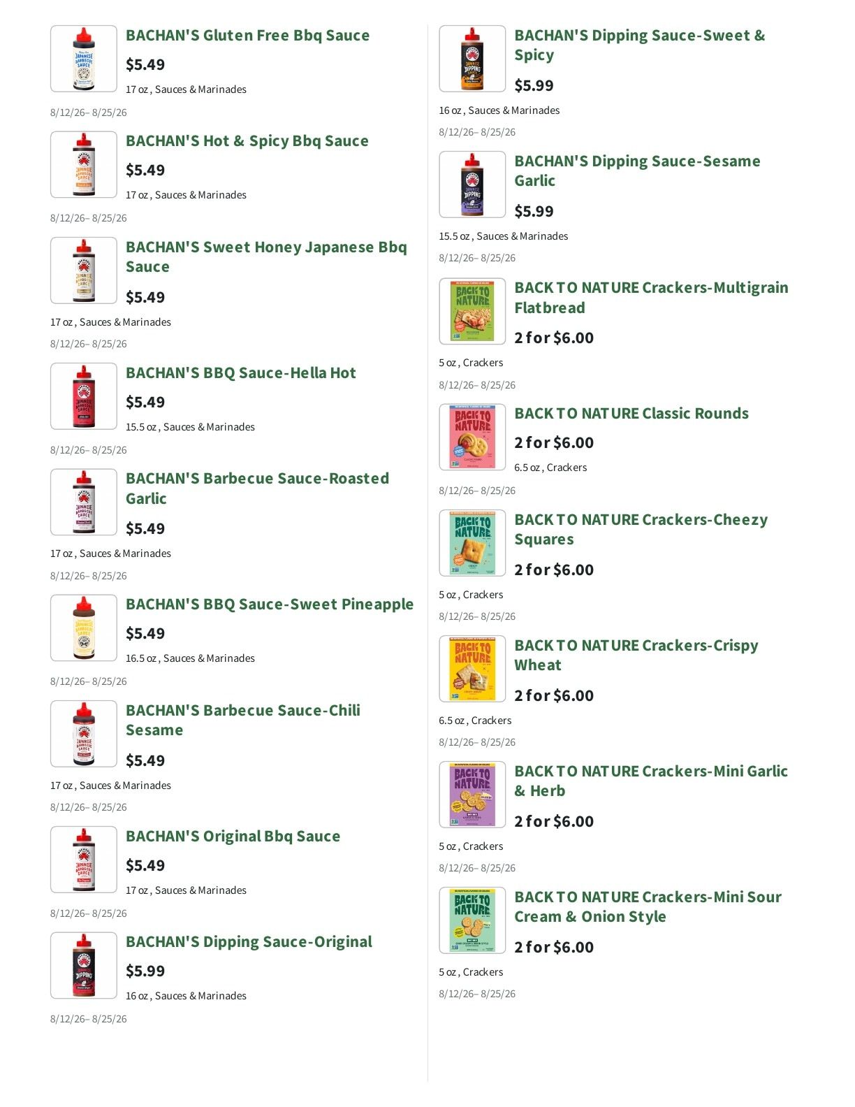 Orchard Nutrition Center Weekly Ad August 12 - 25, 2026