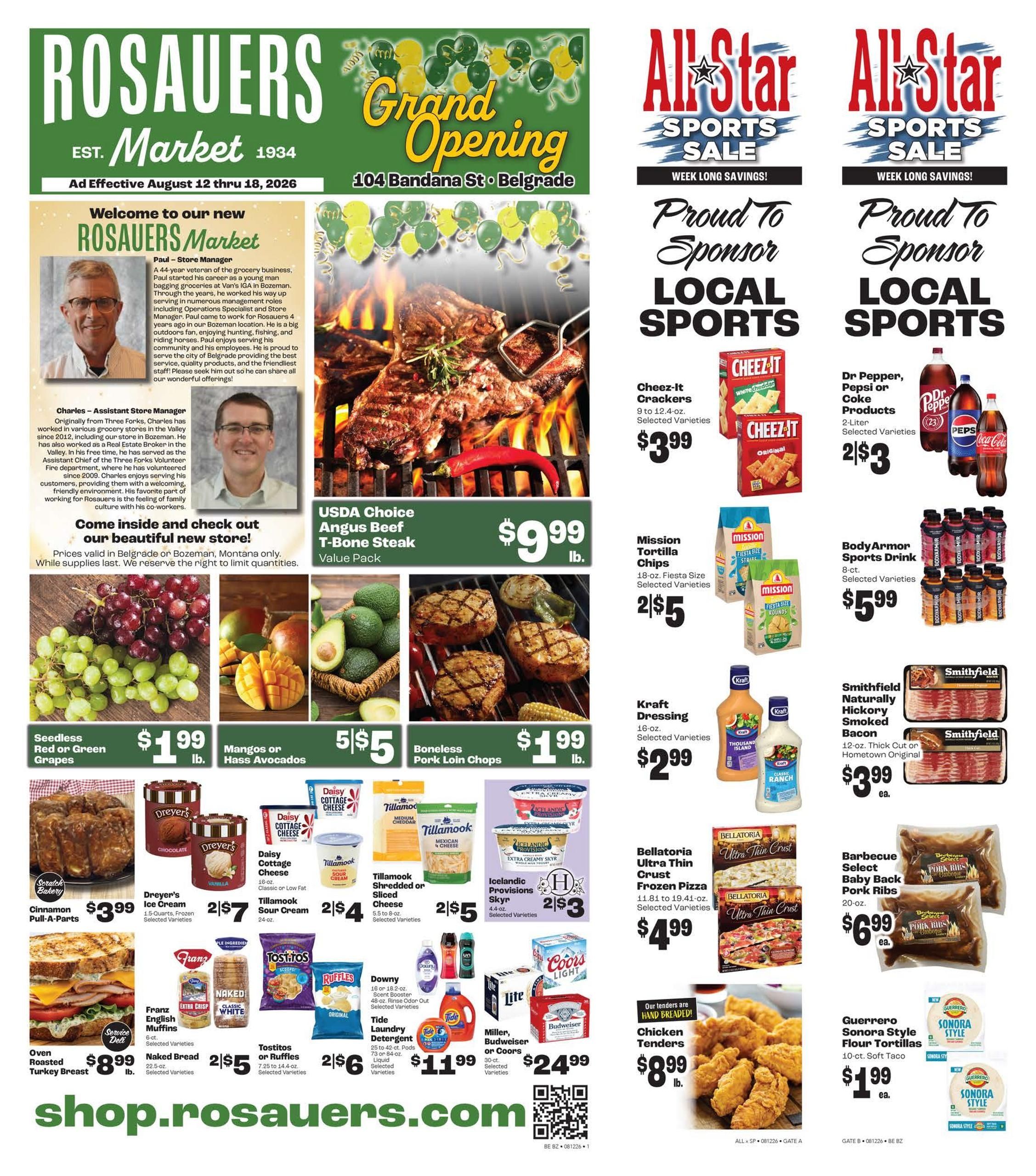 Rosauers (Bozeman Area, MT) Weekly Ad August 12 - 18, 2026