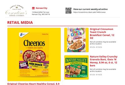 Cosentino's Apple Market Weekly Ad August 5 - 18, 2026