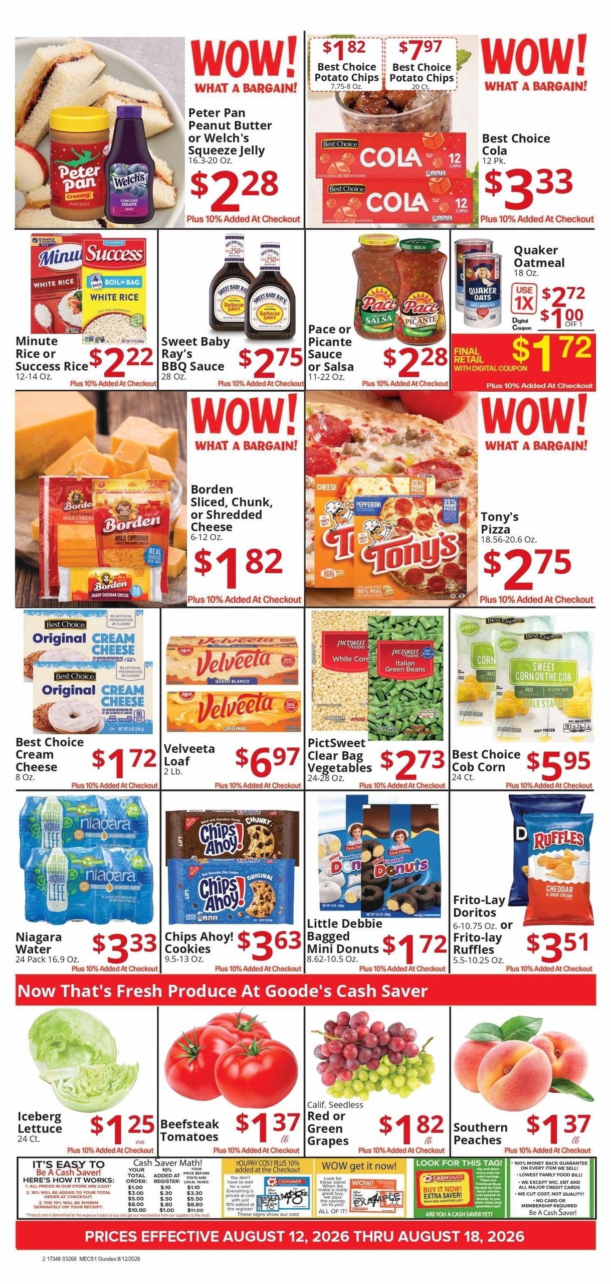 Goode's Cash Saver Weekly Ad August 12 - 18, 2026