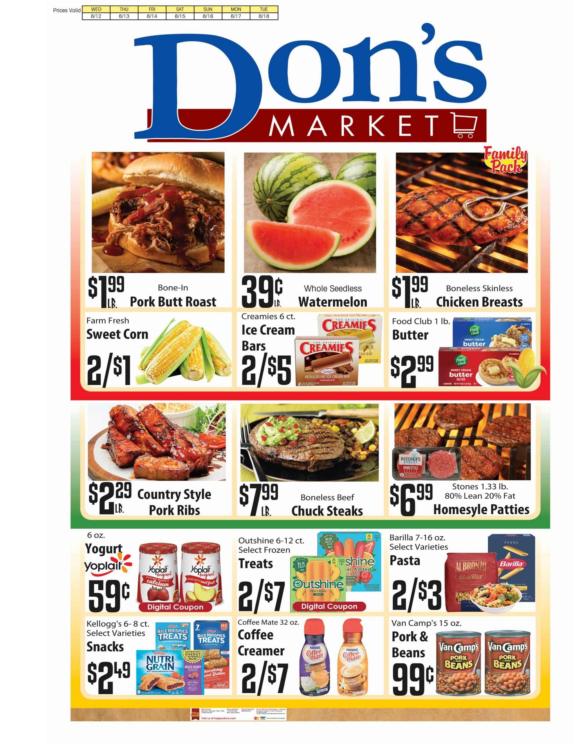 Don's Market Weekly Ad August 12 - 18, 2026