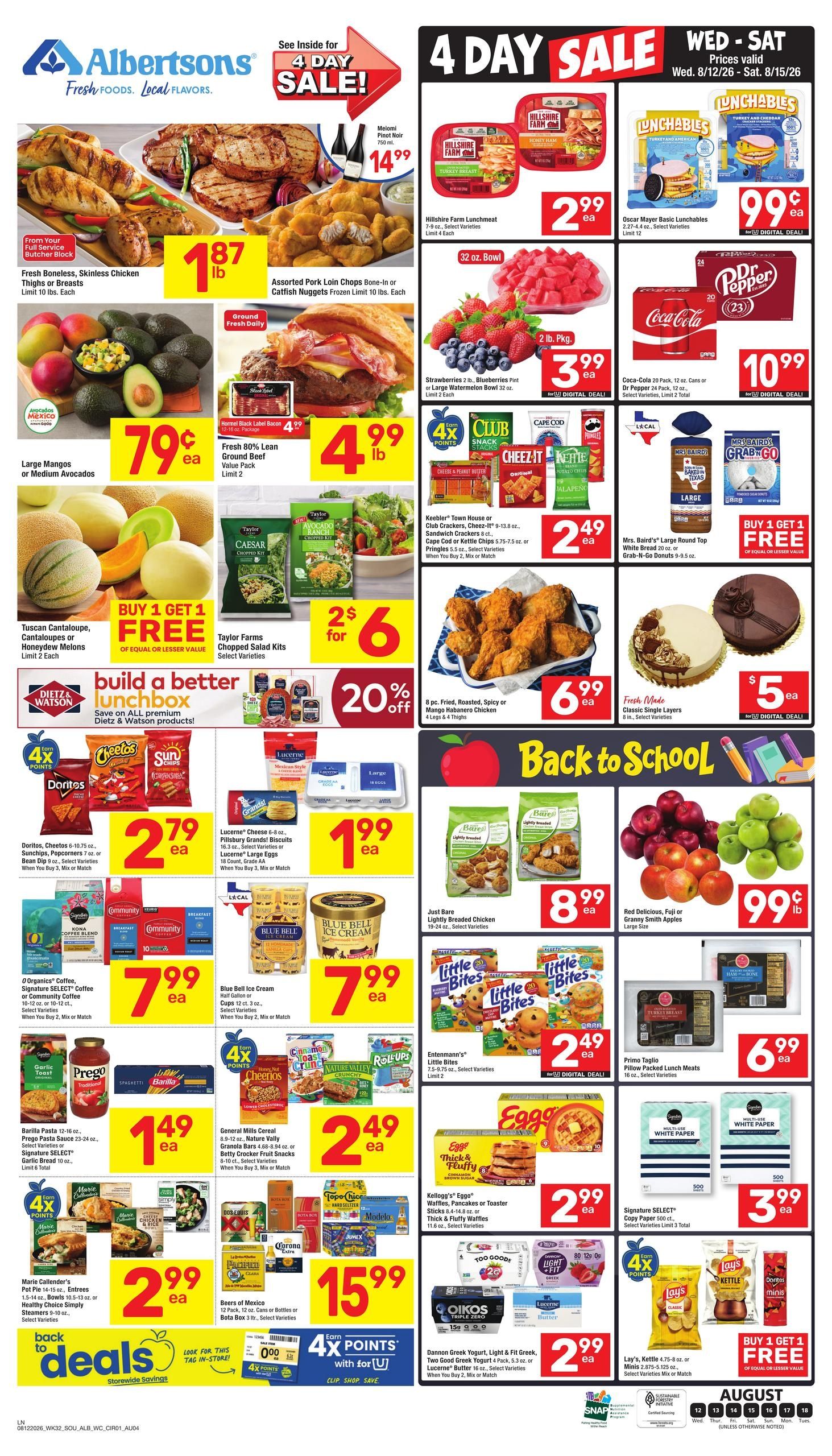 Albertsons (Winona–New London Area, TX) Weekly Ad August 12 - 18, 2026