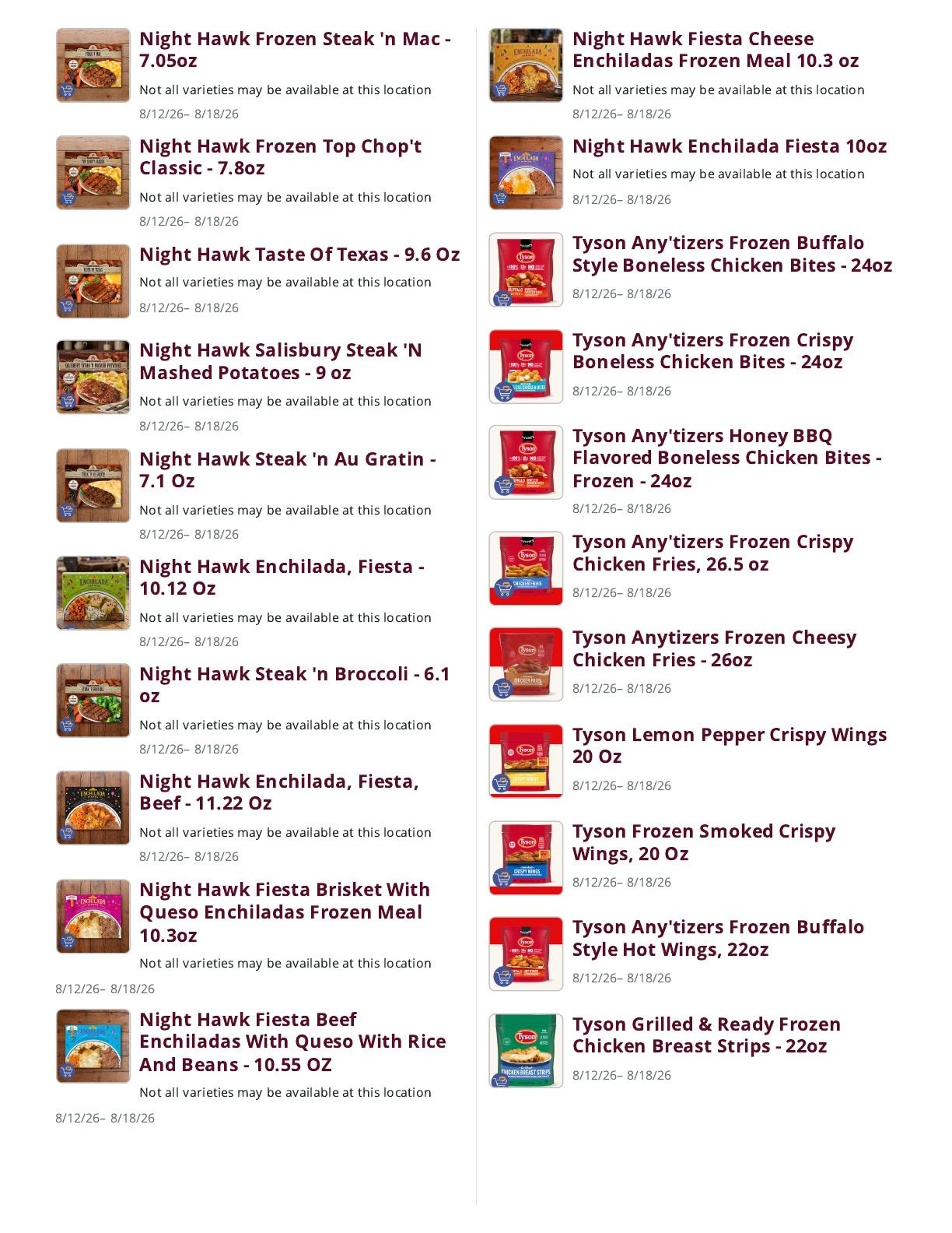 Market Place Grocery Weekly Ad August 12 - 18, 2026