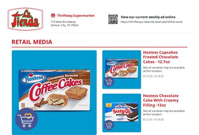 Denver City Thriftway (New Mexico, Texas) Weekly Ad August 12 - 18, 2026