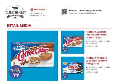 Lacey's Weekly Ad August 12 - 18, 2026