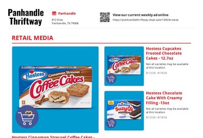 Panhandle Thriftway II Weekly Ad August 12 - 18, 2026