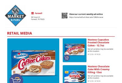 S & S Market & Fuel Weekly Ad August 12 - 18, 2026