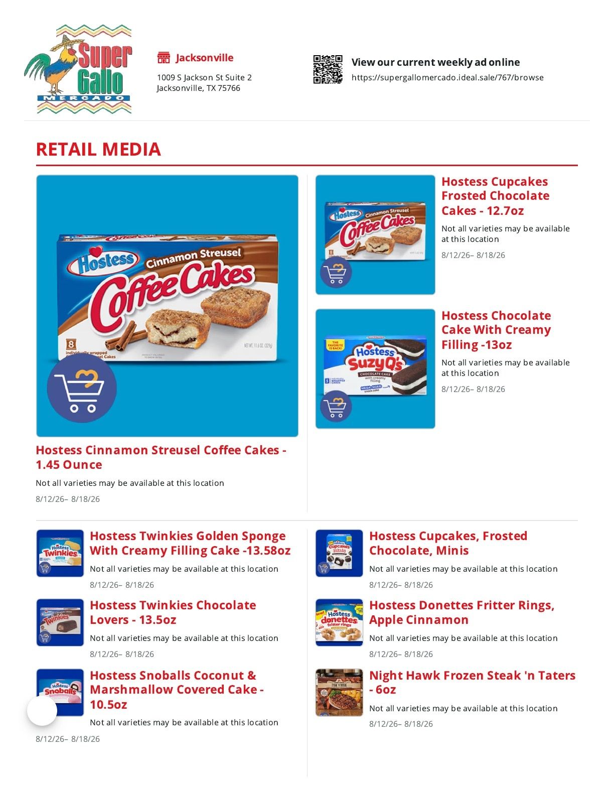 Super Gallo Mercado Weekly Ad August 12 - 18, 2026