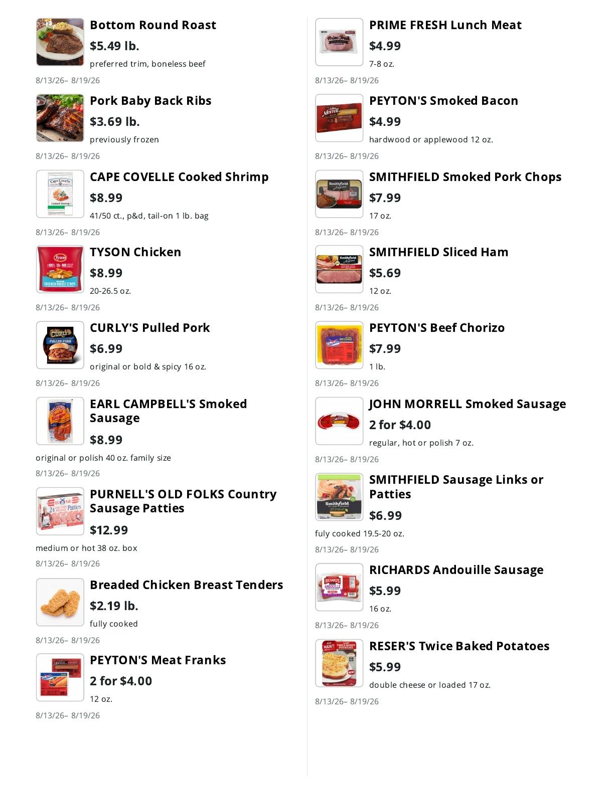 Stewart's Food Store Weekly Ad August 13 - 19, 2026