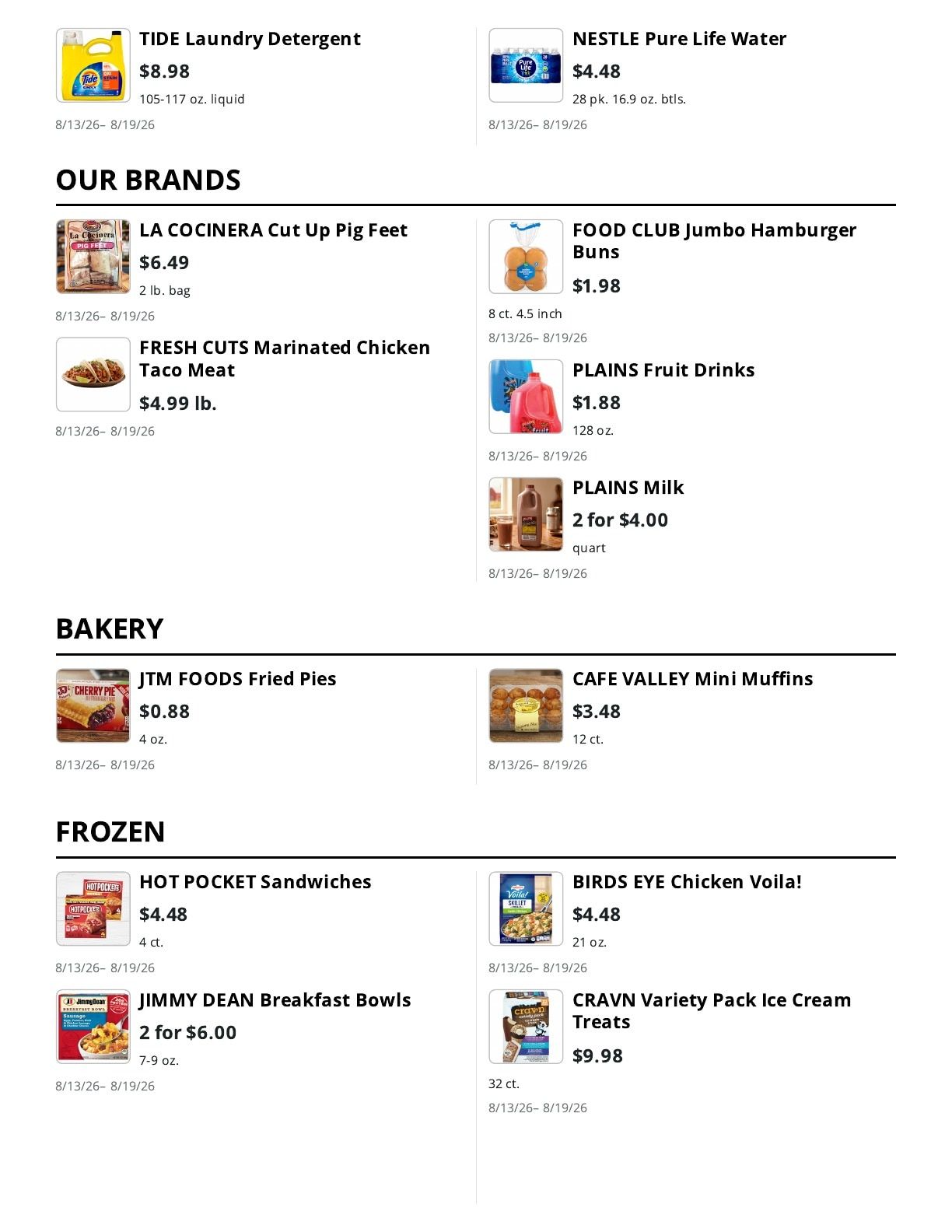 Stewart's Food Store Weekly Ad August 13 - 19, 2026