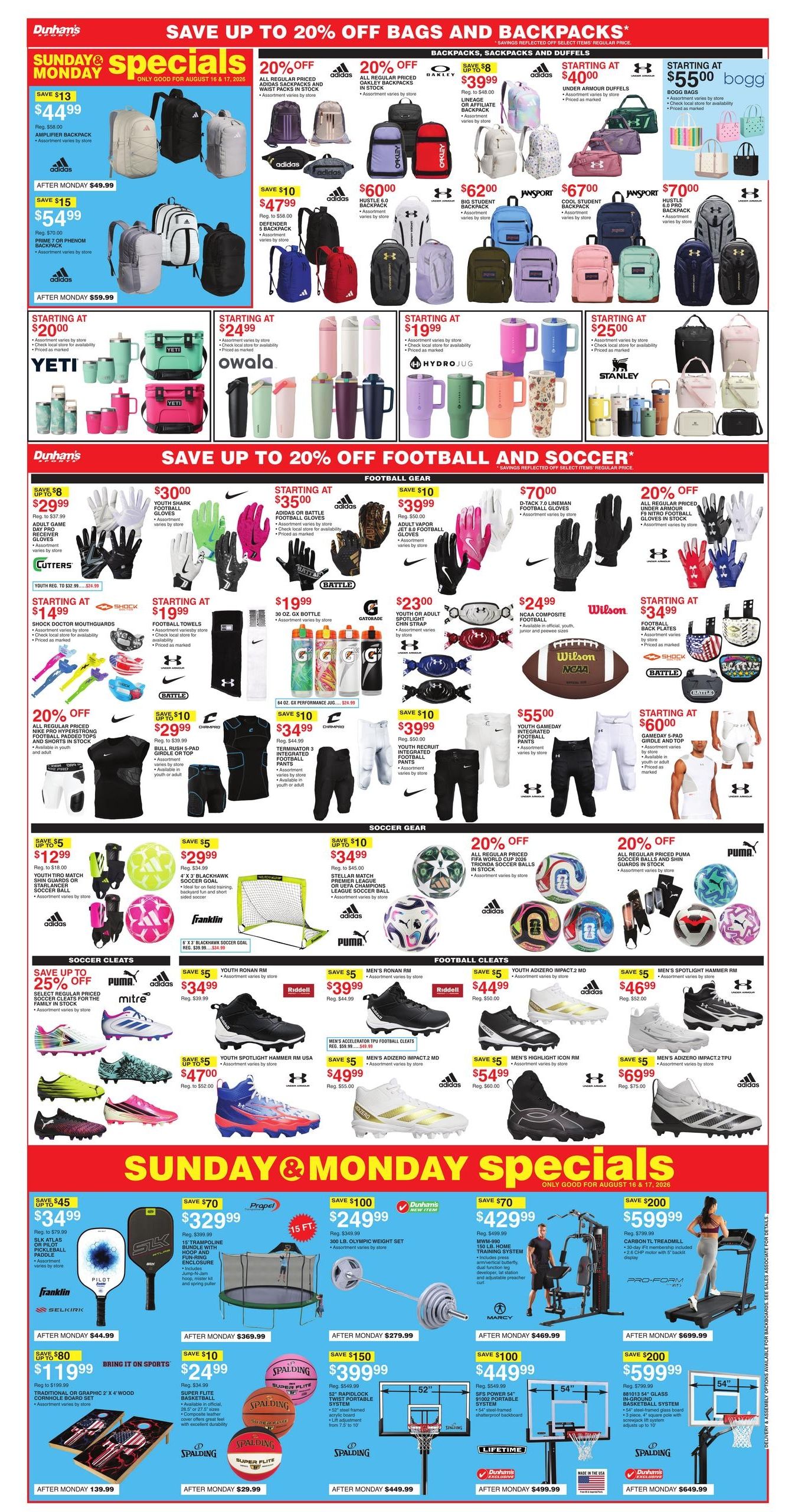 Dunham's Sports (Barlow Area, OH) Weekly Ad August 15 - 20, 2026