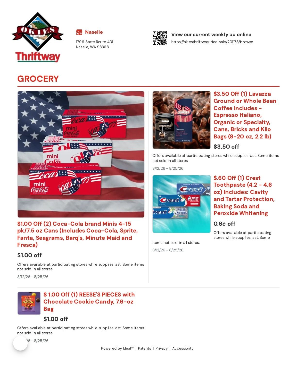 Okie's Thriftway Weekly Ad August 12 - 25, 2026