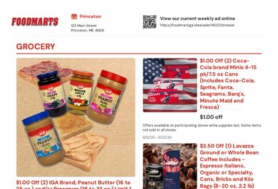 Food Mart IGA Weekly Ad August 12 - 25, 2026