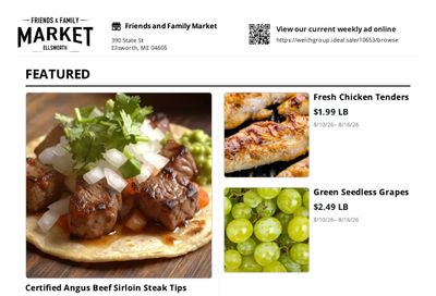 Friends and Family Market Weekly Ad August 10 - 16, 2026