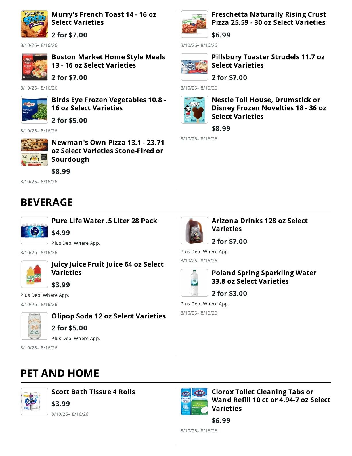Friends and Family Market Weekly Ad August 10 - 16, 2026