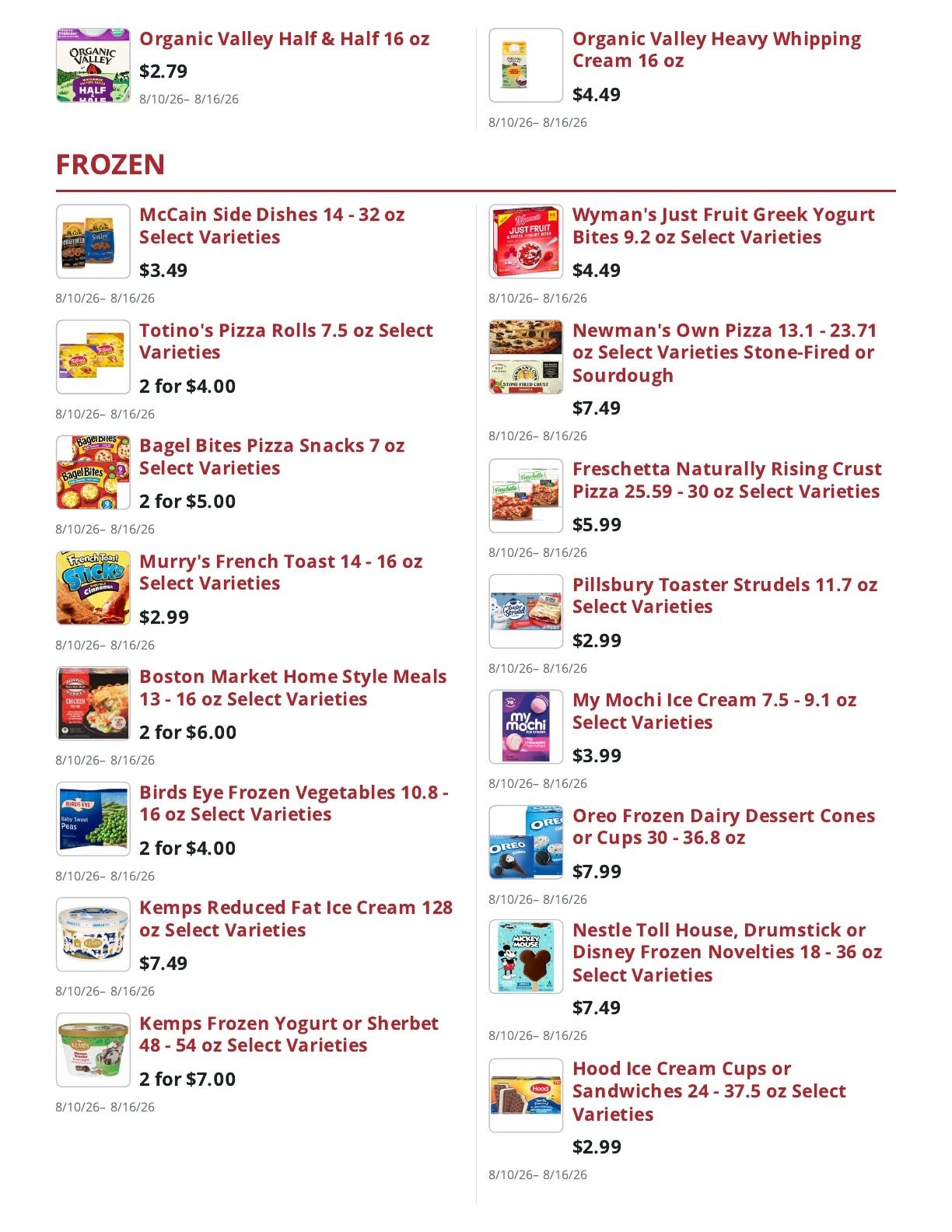 Beals Oakfield Thriftway Weekly Ad August 10 - 16, 2026