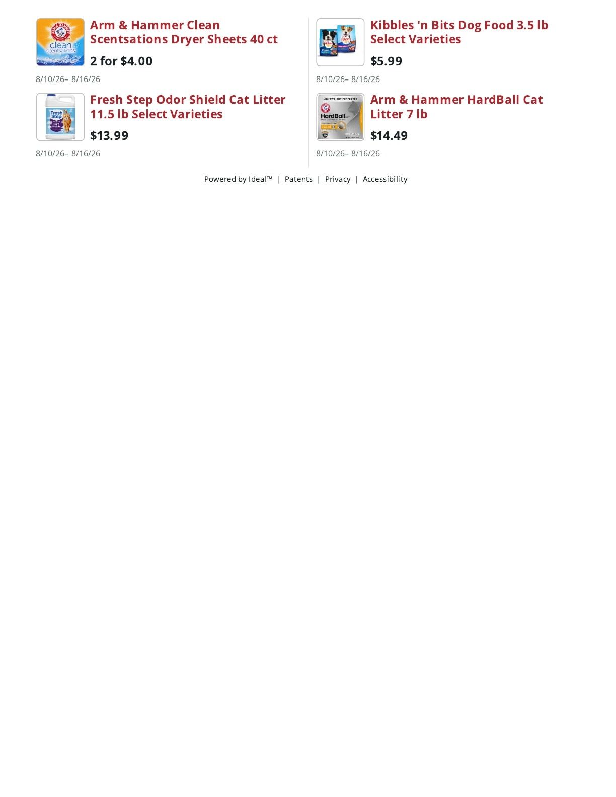 Beals Oakfield Thriftway Weekly Ad August 10 - 16, 2026