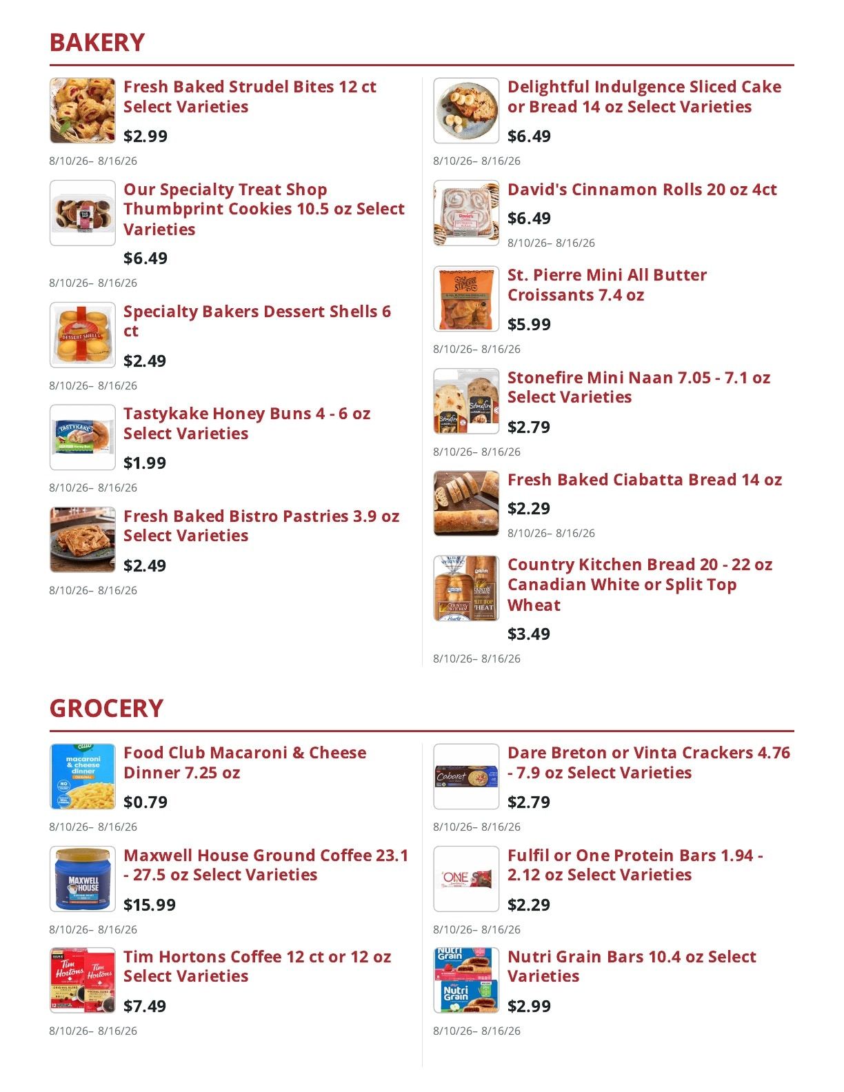 Beals Oakfield Thriftway Weekly Ad August 10 - 16, 2026