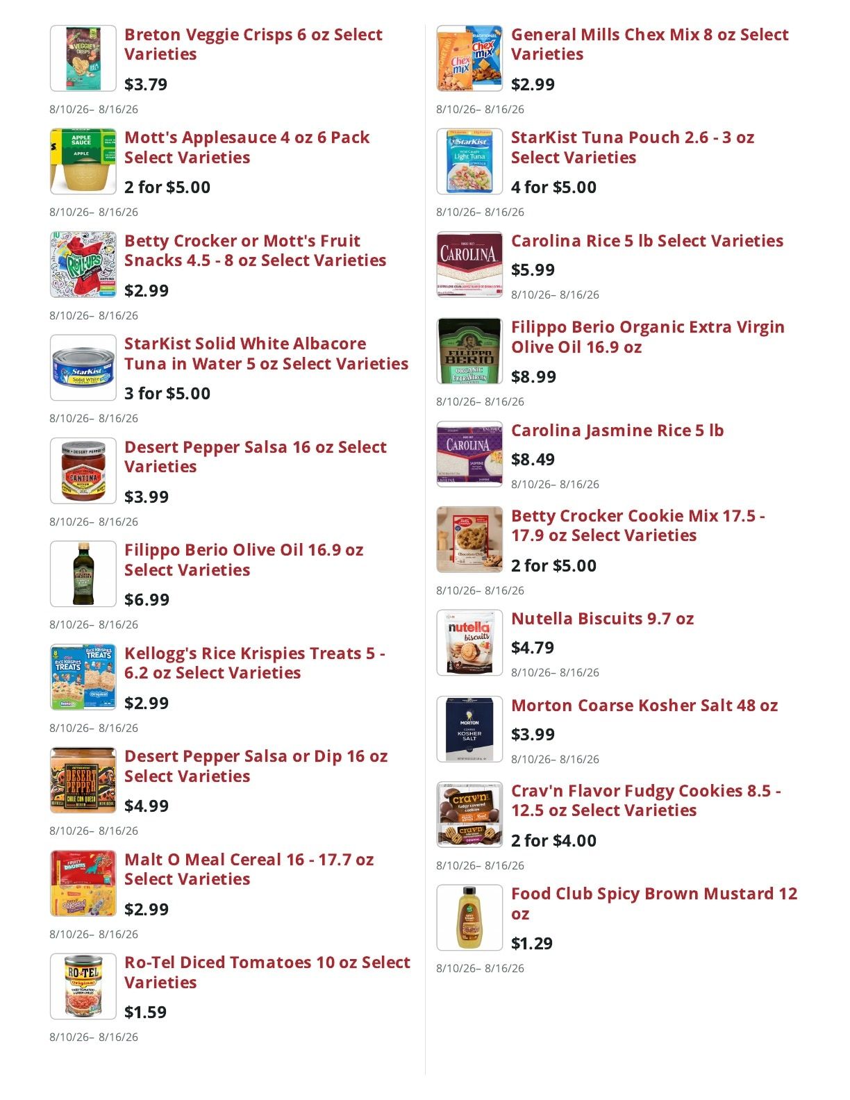 Beals Oakfield Thriftway Weekly Ad August 10 - 16, 2026