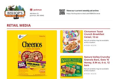 Bishop's Store Weekly Ad August 10 - 22, 2026