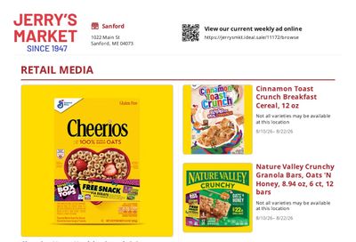 Jerry's Market Weekly Ad August 10 - 22, 2026