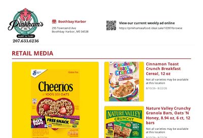 Pinkham's Gourmet Market Weekly Ad August 10 - 22, 2026