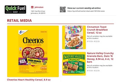 Quick Fuel Weekly Ad August 10 - 22, 2026