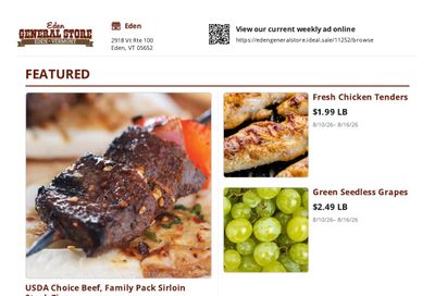 Eden General Store Weekly Ad August 10 - 16, 2026