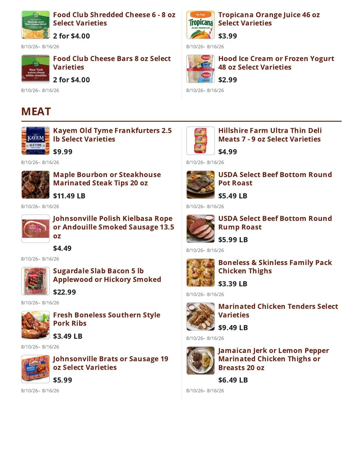 Eden General Store Weekly Ad August 10 - 16, 2026